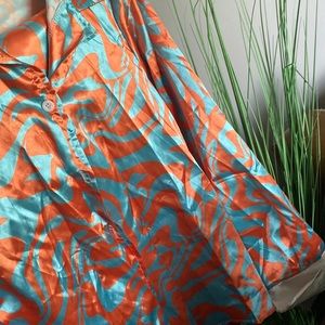 Women’s Medium Retro Silky Pajama Set